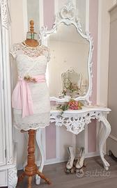 consolle e specchio rifatti in stile shabby 