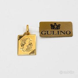 Ciondolo zodiacale oro giallo 18kt " Pesci" E.54
