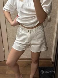 Pantaloncini jeans bianchi