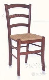 Sedia Paesana bianca e noce