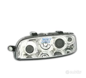 FARI PER FIAT PUNTO 99-03 ANGEL EYES FONDO CROMATO