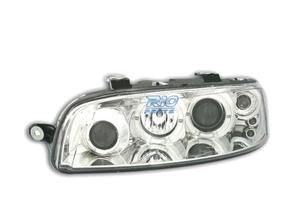 FARI PER FIAT PUNTO 99-03 ANGEL EYES FONDO CROMATO
