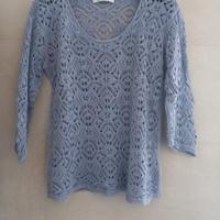 Maglietta in cotone traforata 