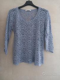 Maglietta in cotone traforata 