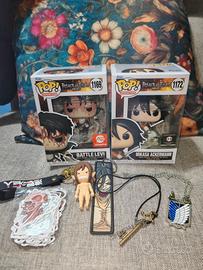 Funko POP! Attack on Titan Levi e Mikasa + Gift