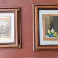 Dipinti (foglia di rame) di natura morta/paesaggio