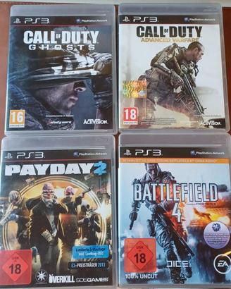 Lotto 4 giochi PS3 – Call of Duty, Battlefield