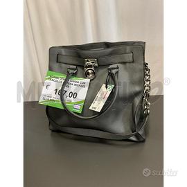 BORSA DONNA GRIGIA CON TRACOLLA CATENA