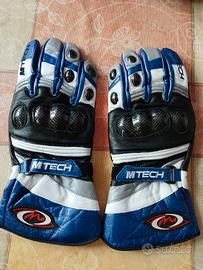 Guanti Mtech tg L pelle carbonio 