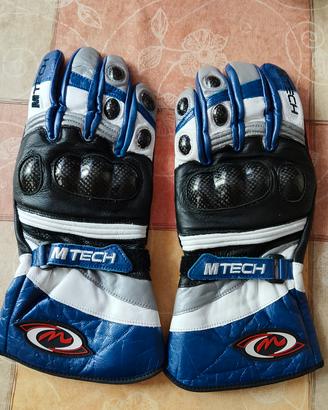 Guanti Mtech tg L pelle carbonio 