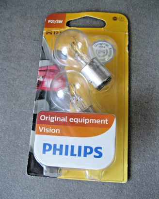 Conf. 2 pezzi LAMPADINA Auto/Moto P21/5W PHILIPS