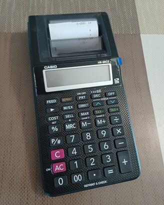 Calcolatrice Casio Nera con Stampa 12 Cifre / Casi