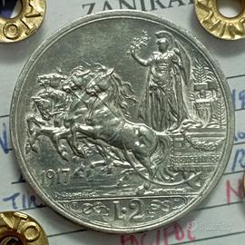 2 Lire Quadriga Briosa 1917 Fdc