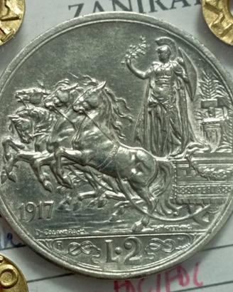 2 Lire Quadriga Briosa 1917 Fdc