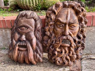 Mascheroni lignei siciliani artigianali