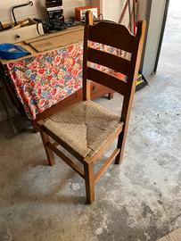 4 sedie in legno massiccio, importanti