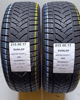 2 GOMME 215 60 17 DUNLOP INV RIF4648