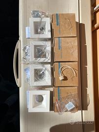 4x faretti in gesso ceramico per controsoffitto