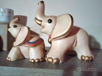Coppia di elefanti rari thun