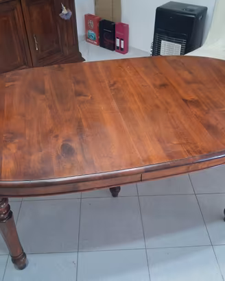 SALA DA PRANZO COMPLETA ARTIGIANALE IN LEGNO NOCE
