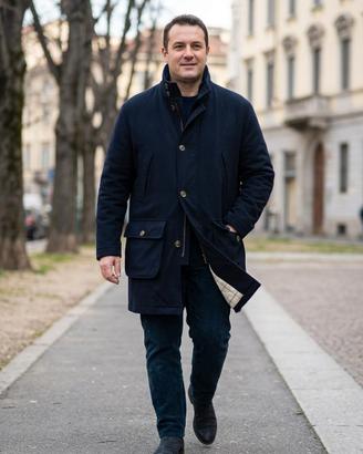 Loro Piana Giacca Parka Cachemire XL blu