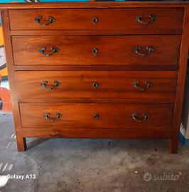 cassettiera noce fine 800