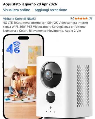 Telecamera Interna 4G LTE con SIM 2K