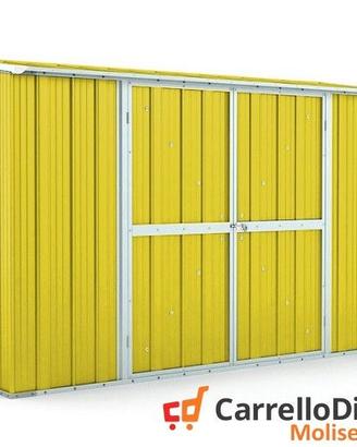 Casetta in lamiera per esterno 307x100cm giallo