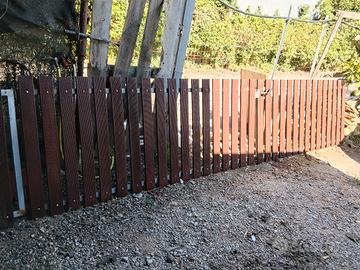 cancello in legno e ferro