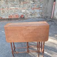 Tavolino pieghevole vintage in legno – pratico, co