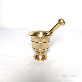 Mortaio e Pestello Ottone Massiccio 1,2 kg