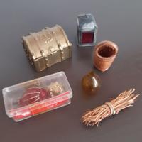 Presepe napoletano 5 accessori baule rotondo ecc