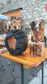 lampade artigianali in legno