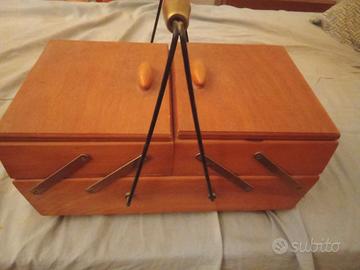 scatola per cucito in legno 