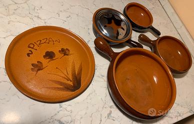 Set Cucina in Terracotta Smaltata - Artigianale