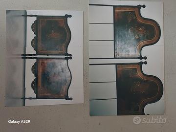 Testiera e pediera letto in metallo Antiquariato