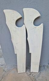 Due Fòrcole da barca a remi veneta