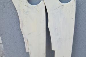 Due Fòrcole da barca a remi veneta