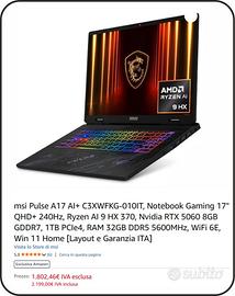 MSI Pulse A17