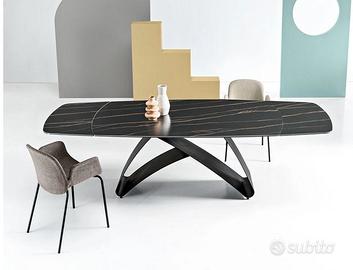 TAVOLO 100X200 ALL. 280 KING PORTORO NERO OPACO