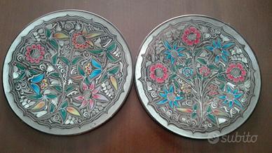 Piatti in rame smaltati