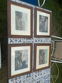 Quadri scene di caccia