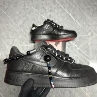 Nike Air Force 1 custom nero opaco suola rossa42.5