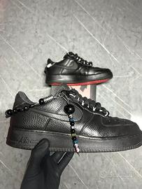 Nike Air Force 1 custom nero opaco suola rossa42.5