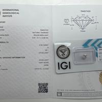 Diamante - 0.50 ct - Rotondo - D - VS1 - IGI
