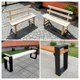 Panchina giardino legno massello artigianale 