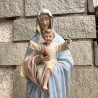 Statua Biscuit Madonna Dipinta