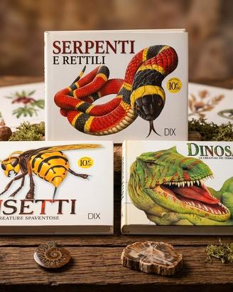 3 Libri “Dinosauri”,“Rettili”,“Insetti” - DIX edit
