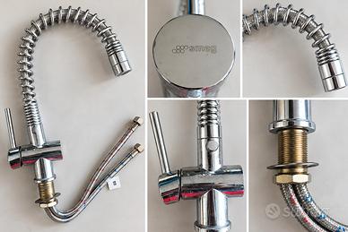 Miscelatore Cucina SMEG  con doccetta Cromato