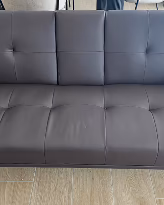 Divano letto 3 posti + 2 pouf contenitori caffè 